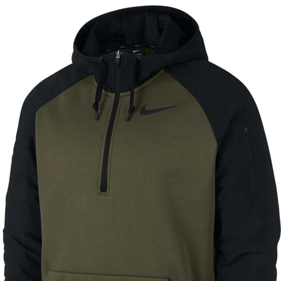 Nike Dri-Fit Men's Sweatshirt SZ Large Green/Black Hoodie Pullover Run Gym sport - Picture 14 of 14